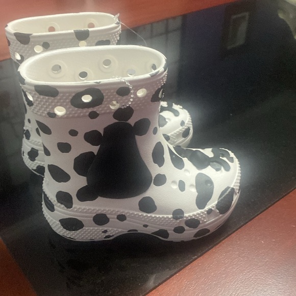🆕 CROCS Kids CLASSIC “I AM DALMATIAN” Rain Boot TODDLER C 8 & C10⚫️⚪️ Unisex - Picture 4 of 12
